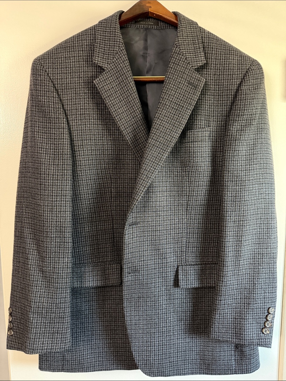 Lauren by Ralph Lauren Gray Houndstooth Blazer - 42R - SMALL HOLE IN BACK